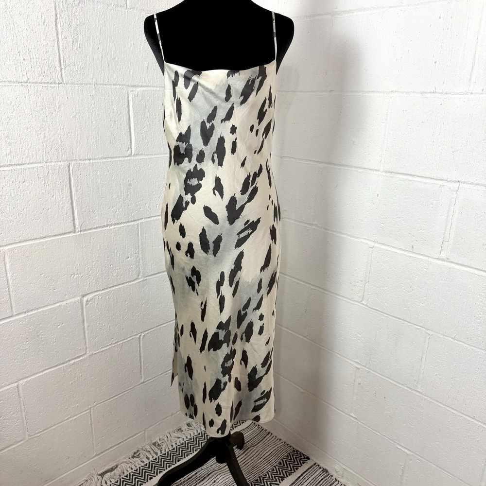 Express Midi Slip Dress Cowl Neck‎ Lined Animal Print Fairy Grunge Whimsigoth S